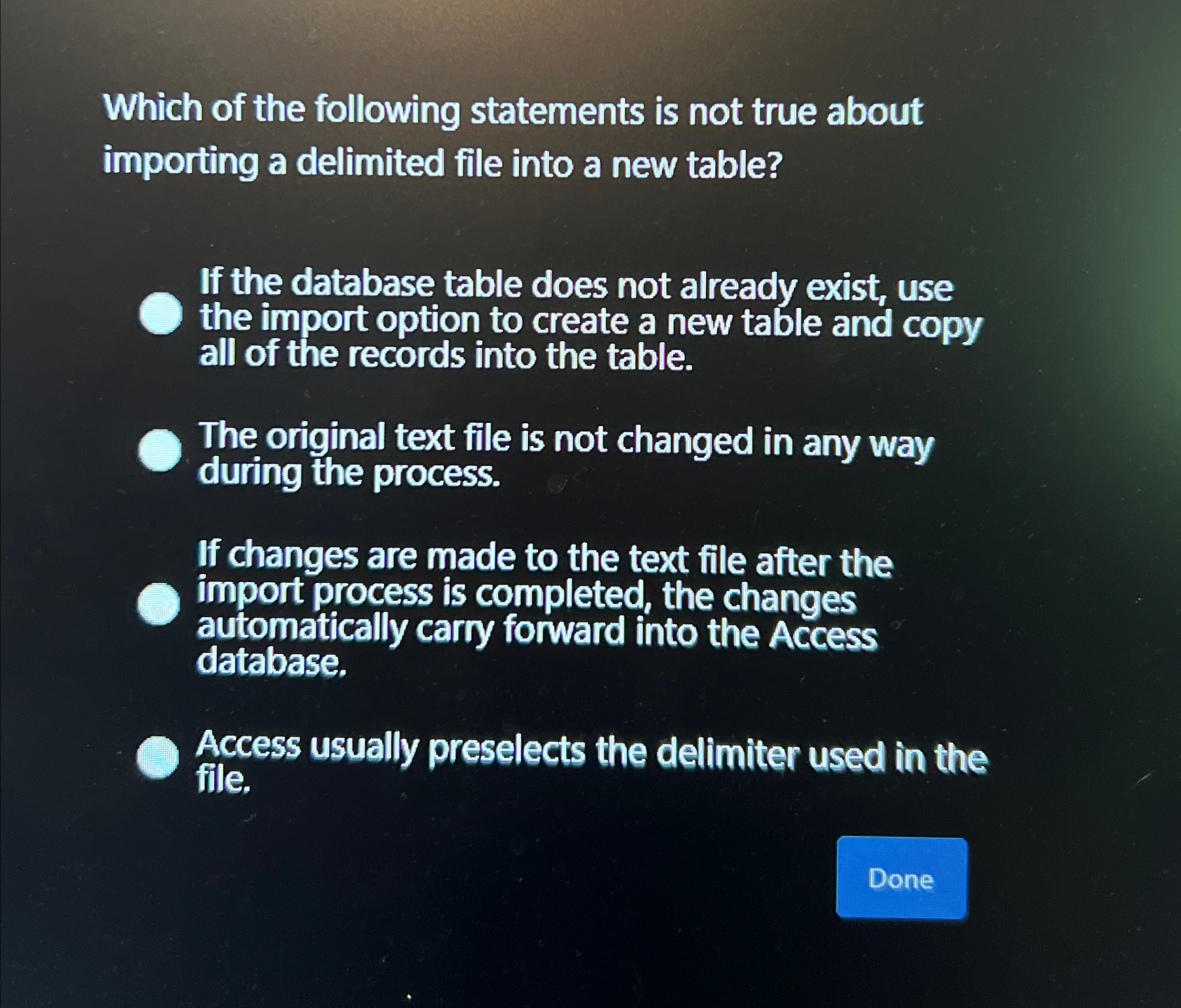 Which of the following statements is not true