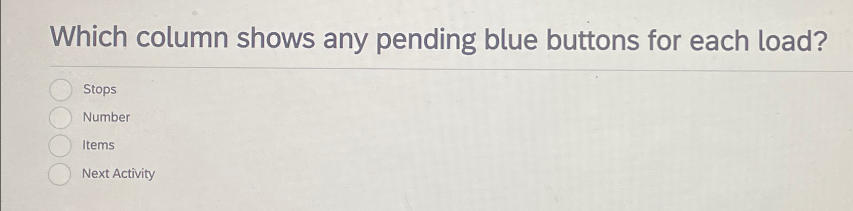 Which column shows any pending blue buttons for