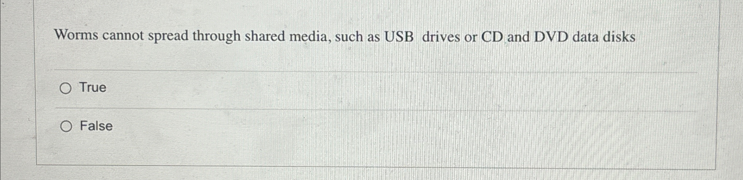 Worms cannot spread through shared media, such as