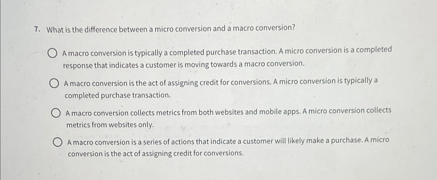 What is the difference between a micro conversion