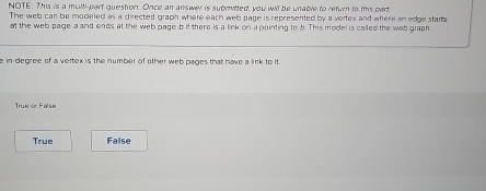 The web can be madeled as a diected qraph where