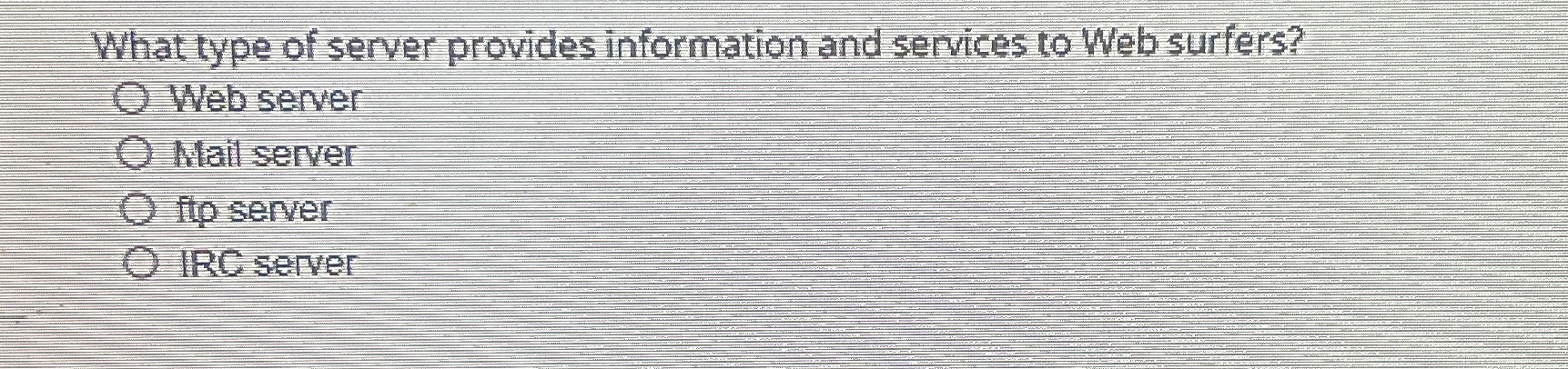 What type of server provides information and