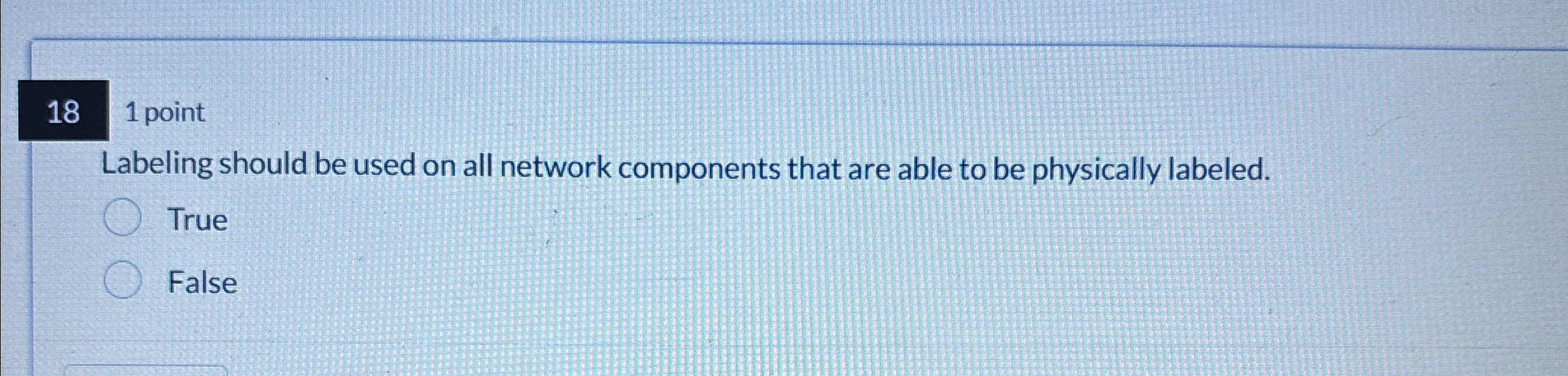 1 8 1 point Labeling should be used on all