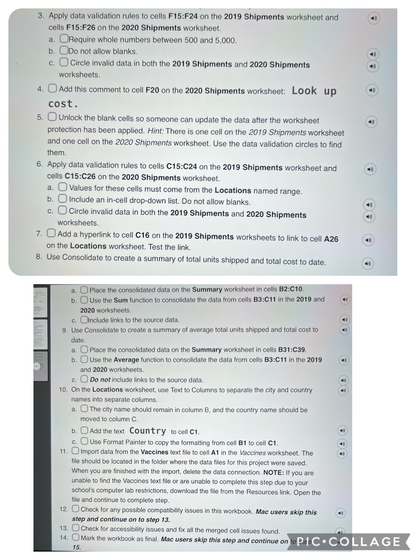 Apply data validation rules to cells F 1 5 :F 2 4