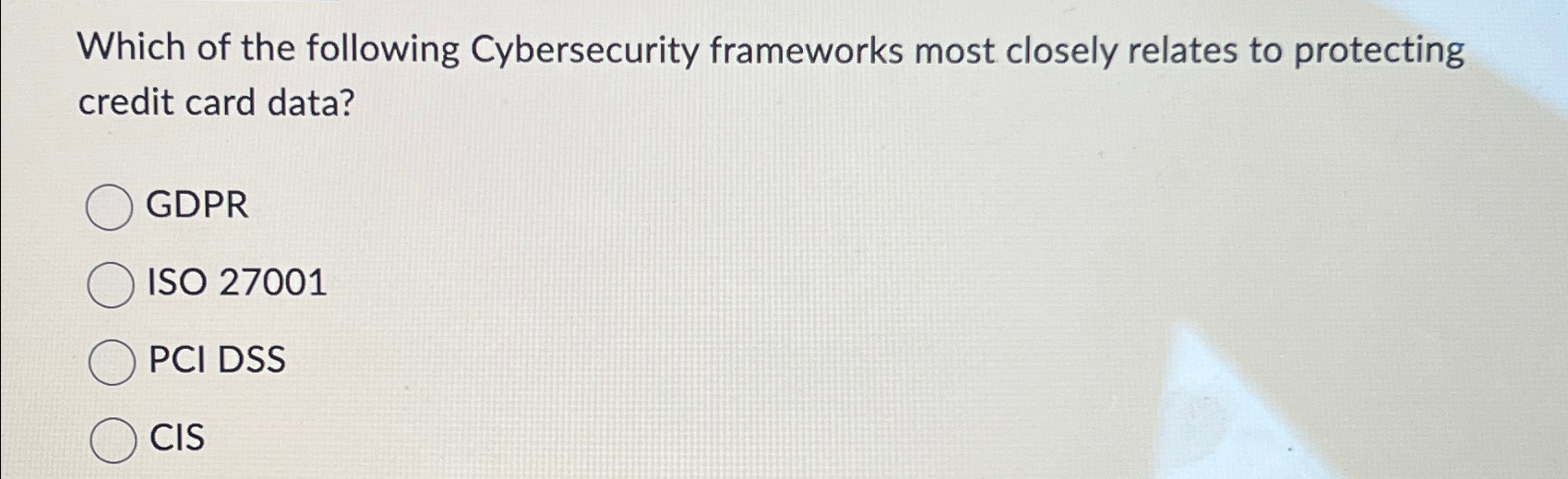 Which of the following Cybersecurity frameworks