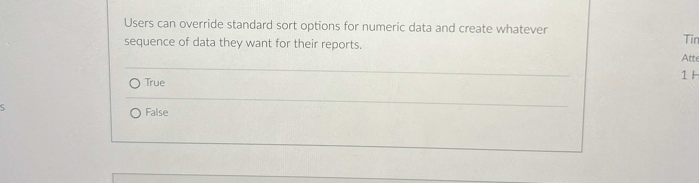 Users can override standard sort options for