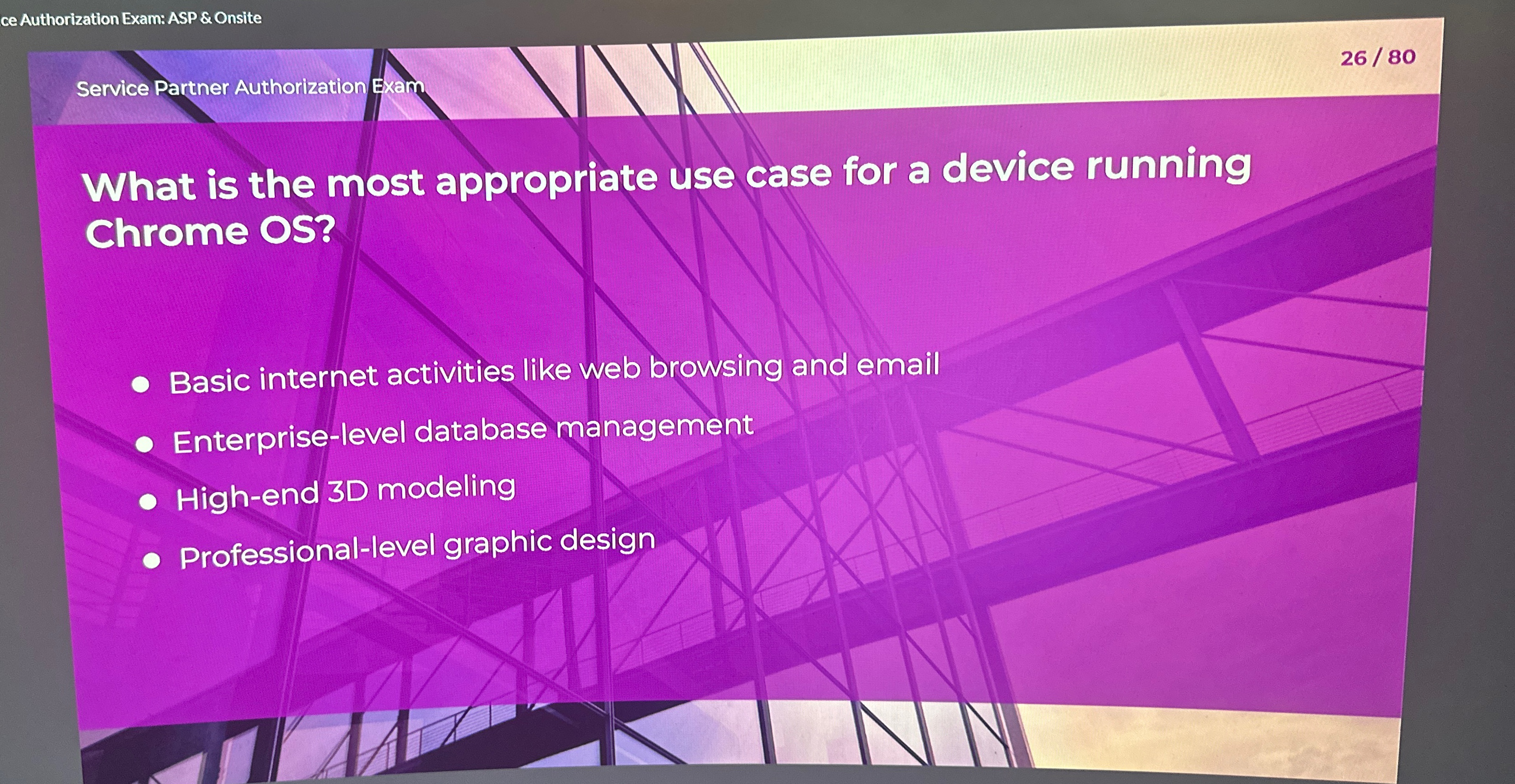 ce Authorization Exam: ASP & Onsite Service