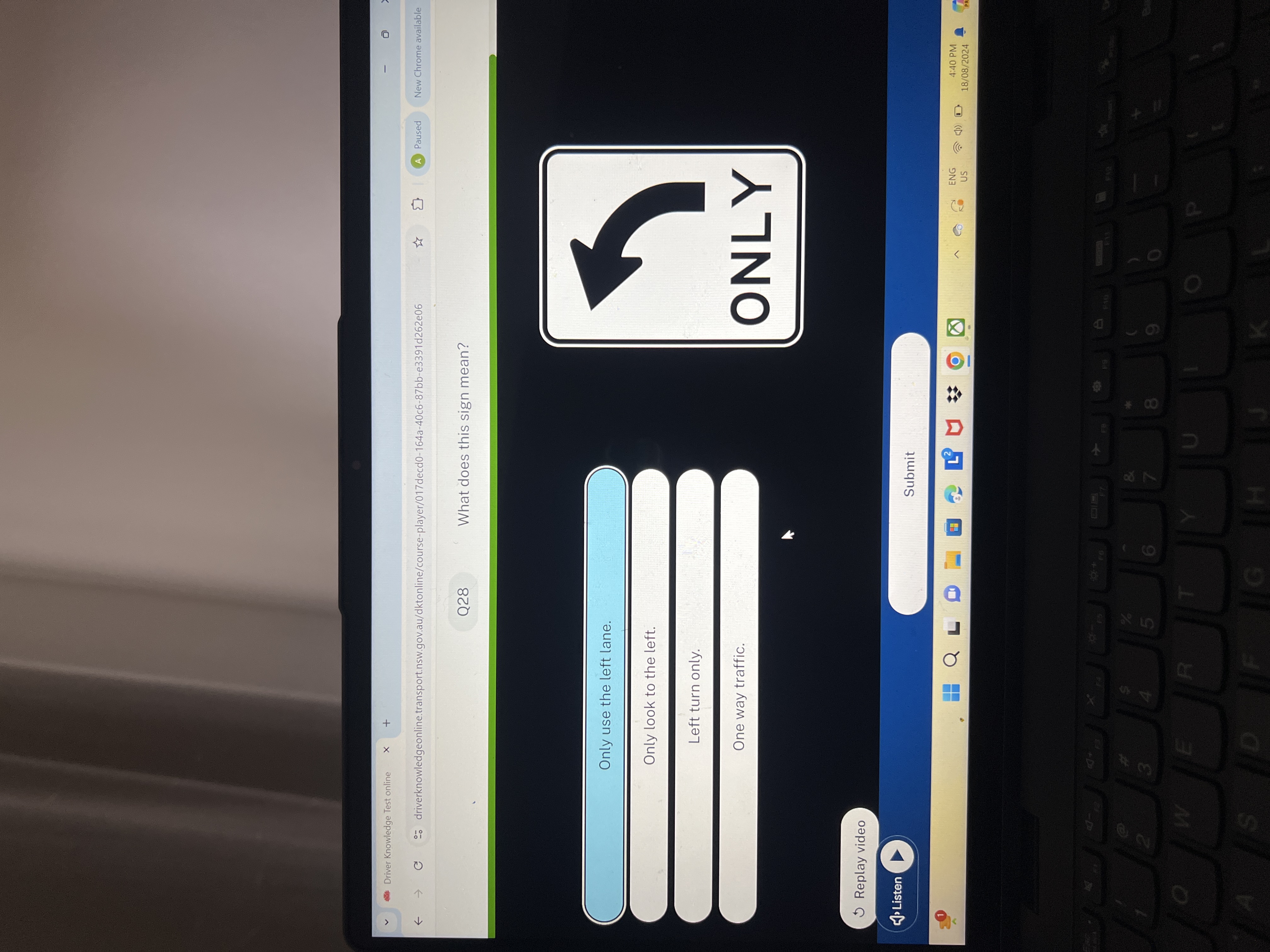 Driver Knowledge Test online