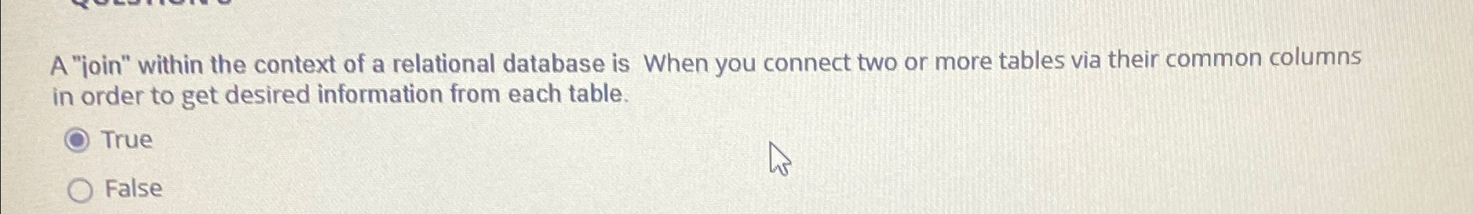 A "ioin" within the context of a relational