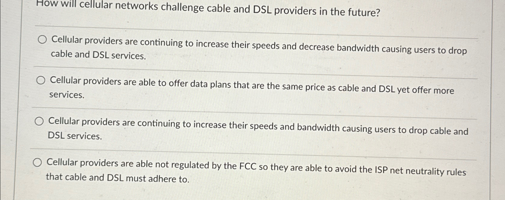 How will cellular networks challenge cable and