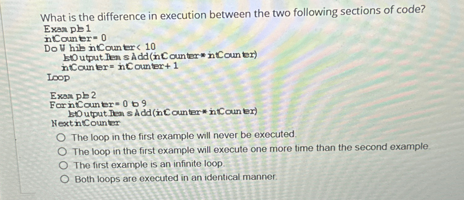 What is the difference in execution between the