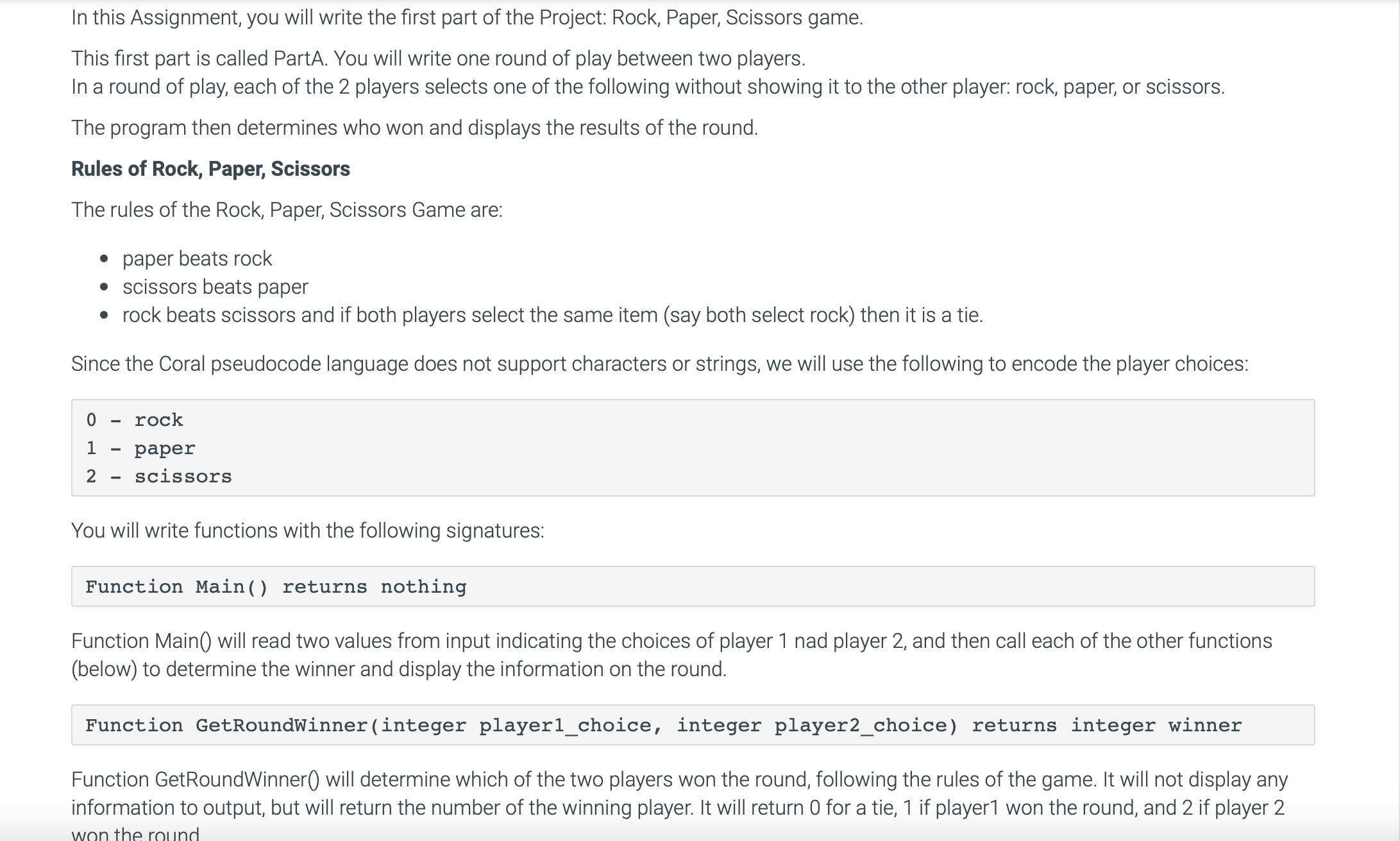 In this Assignment, you will write the first part