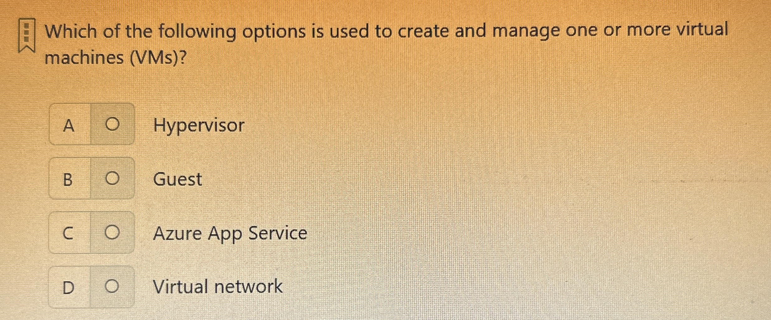 Which of the following options is used to create