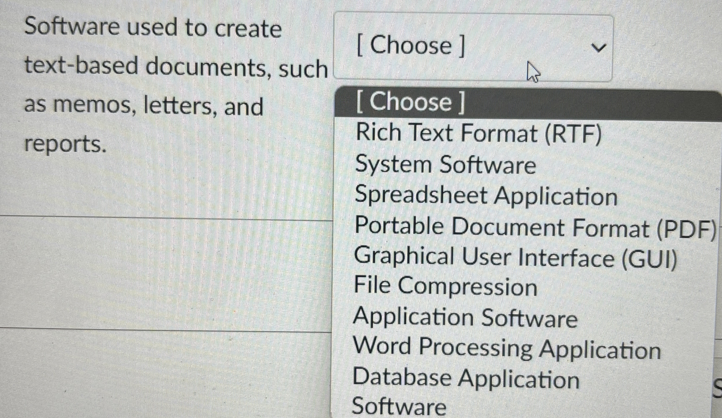 Software used to create [ Choose ] text - based