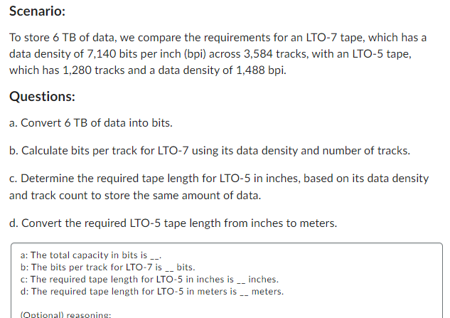 Scenario: To store 6 TB of data, we compare the