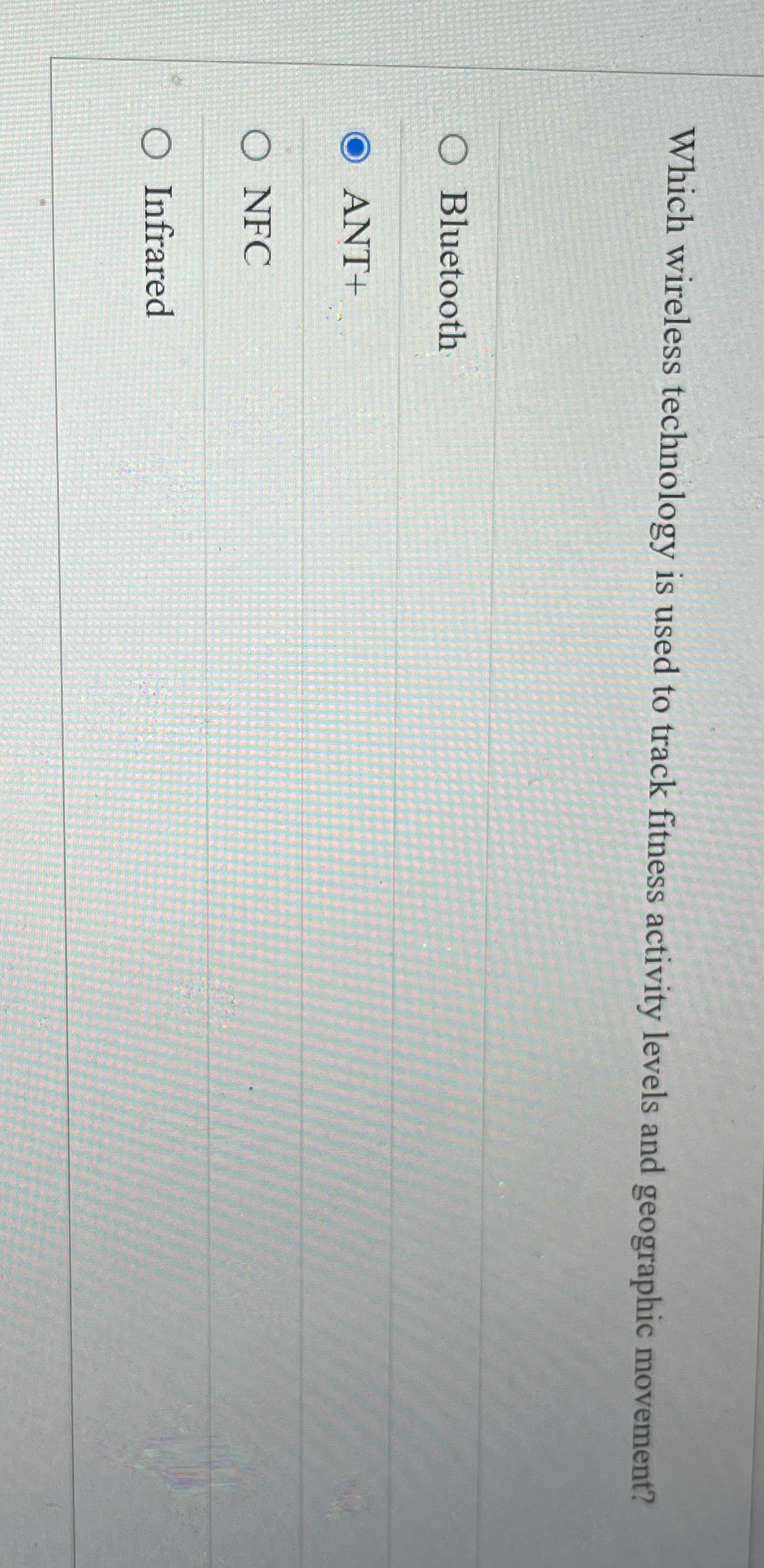 Which wireless technology is used to track