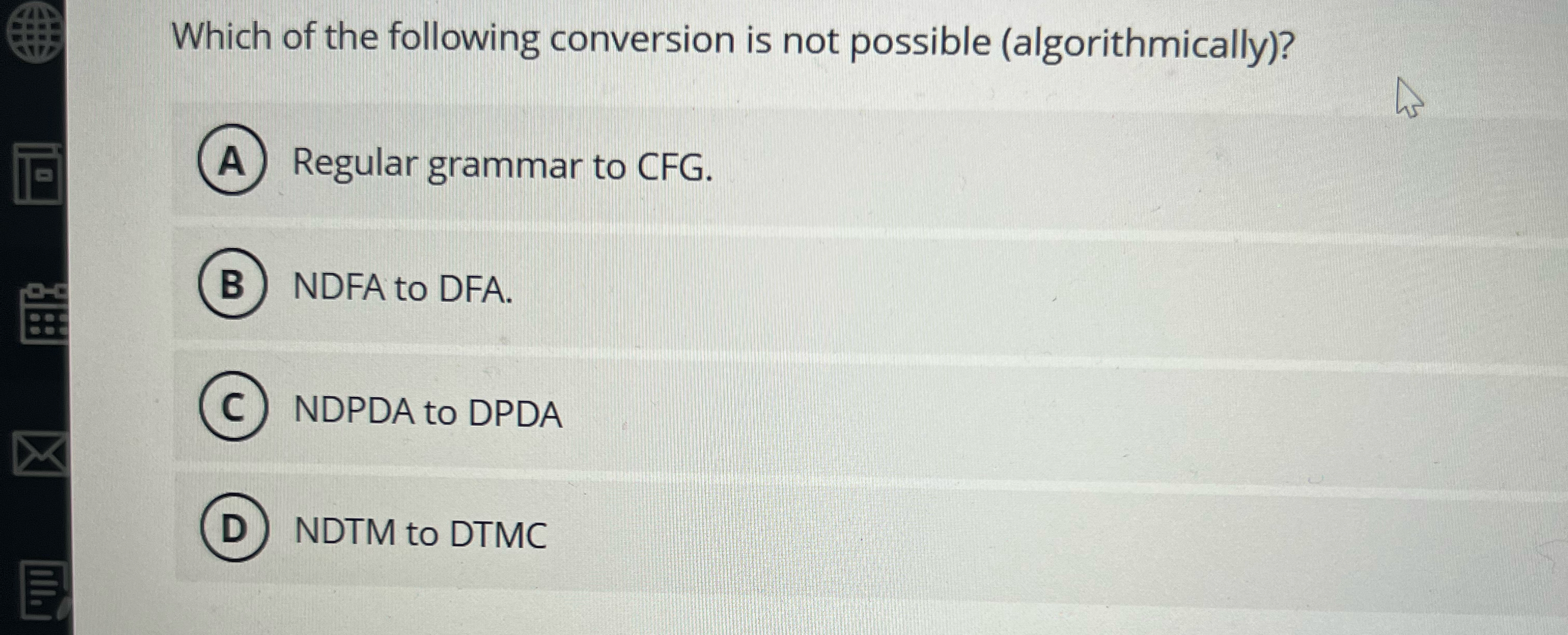 Which of the following conversion is not possible