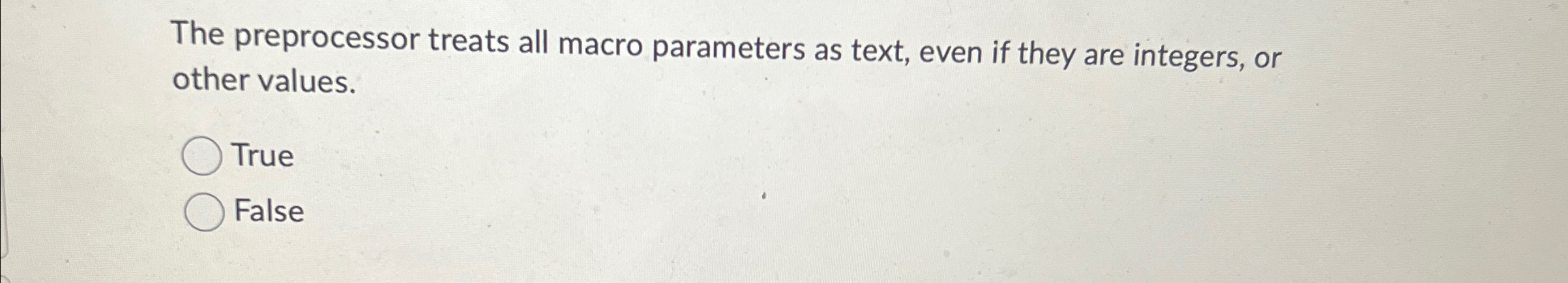 The preprocessor treats all macro parameters as