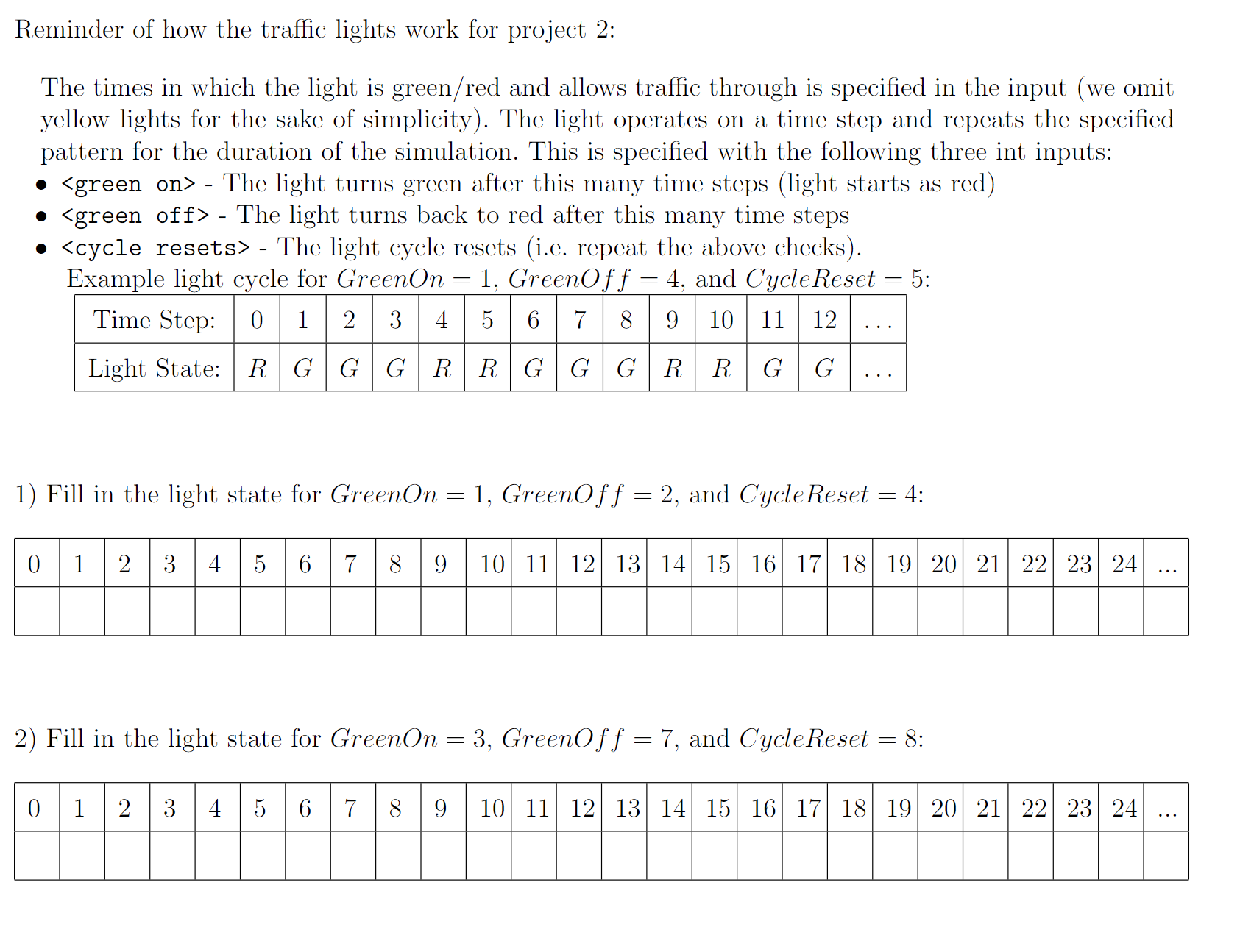 Reminder of how the traffic lights work for