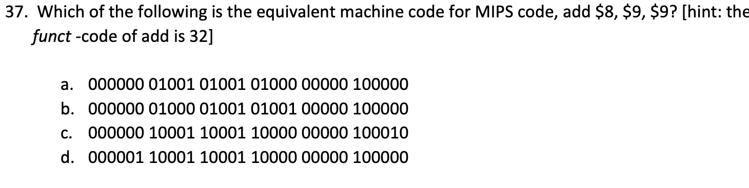 Which of the following is the equivalent machine