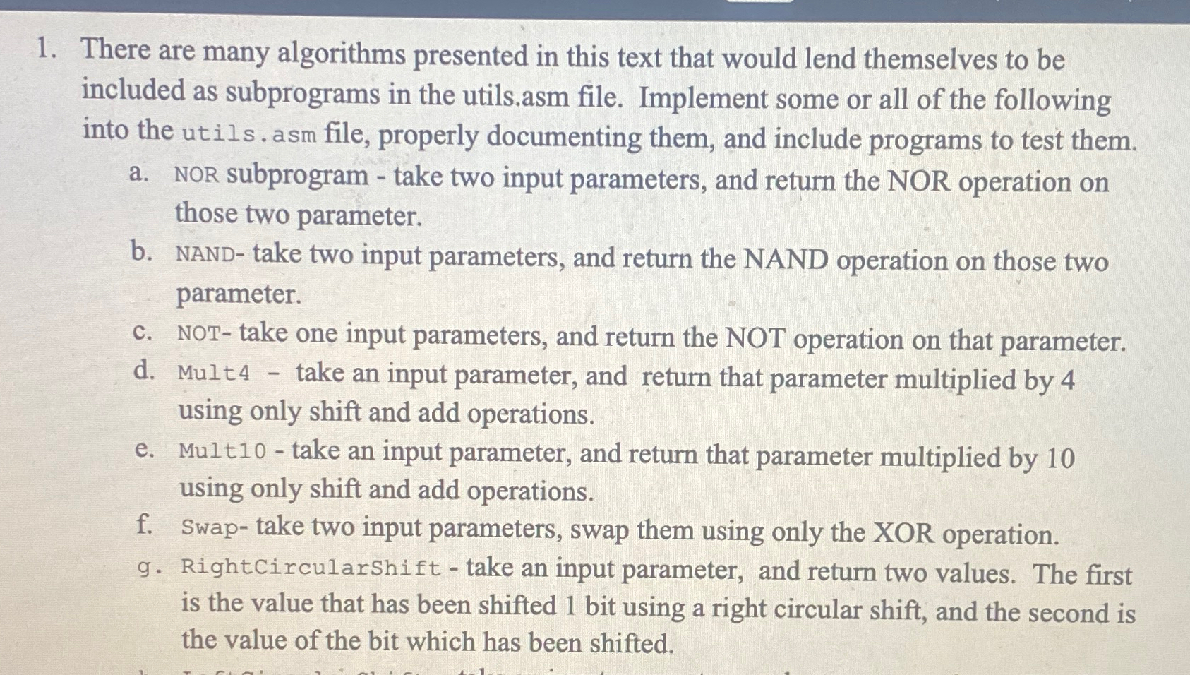 Please do this in mips assembly language here are