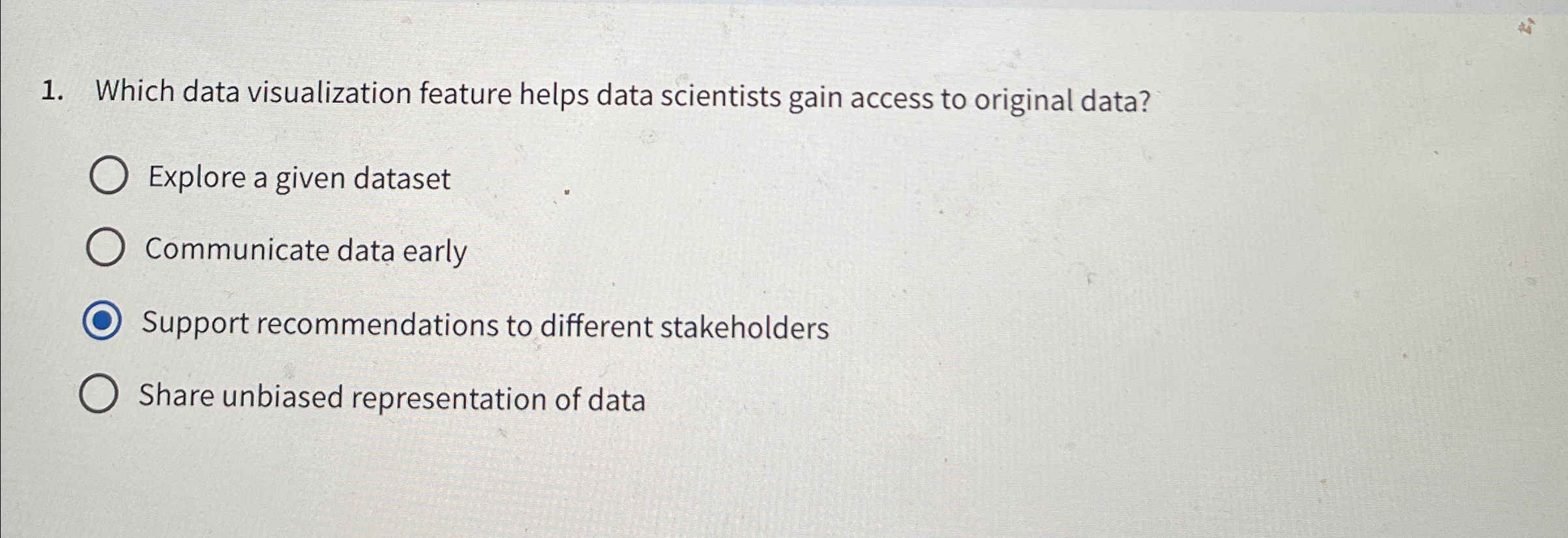 Which data visualization feature helps data