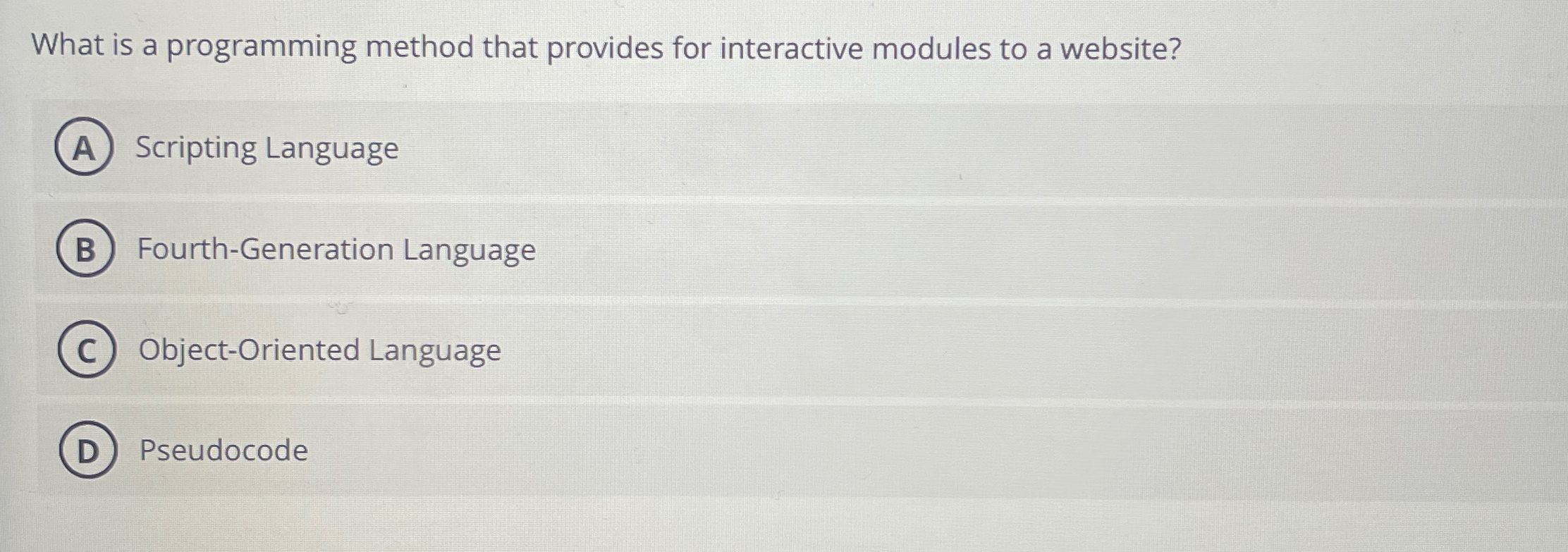 What is a programming method that provides for