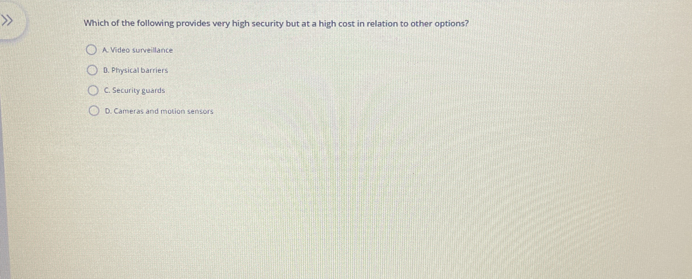 Which of the following provides very high