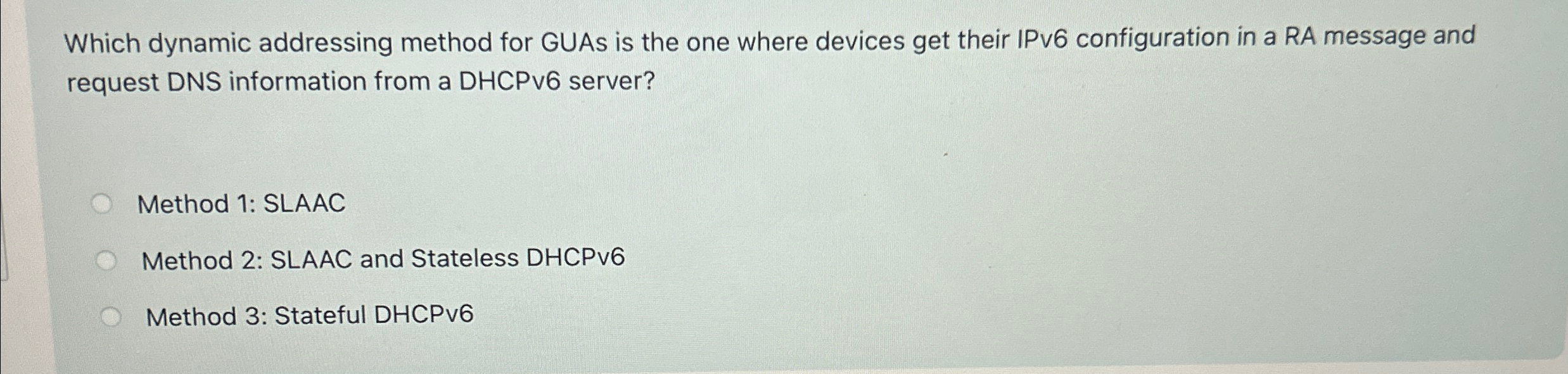 Which dynamic addressing method for GUAs is the