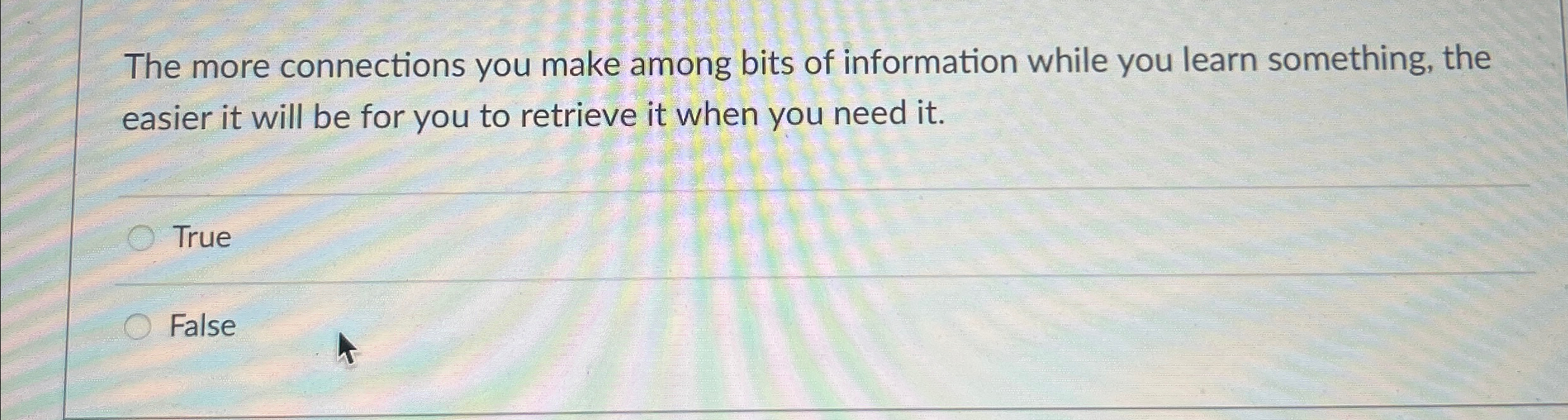 The more connections you make among bits of