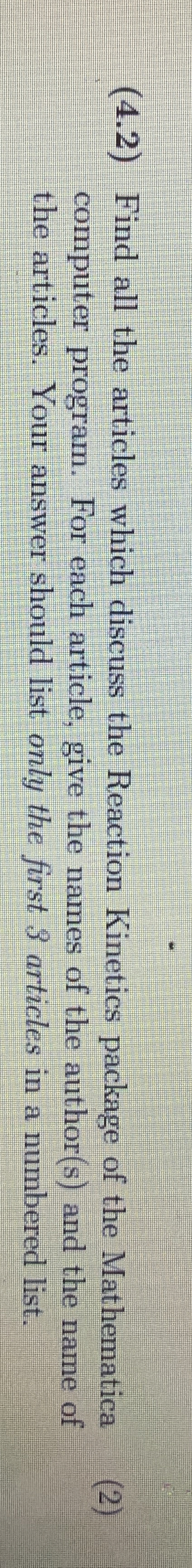 ( 4 . 2 ) Find all the articles which discuss the