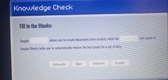Knowledge Check Fill in the Blanks: Giongle