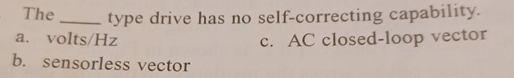 what type off motor drive has no self -