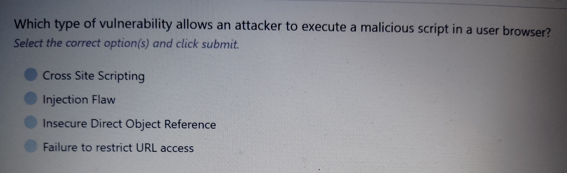 Which type of vulnerability allows an attacker to