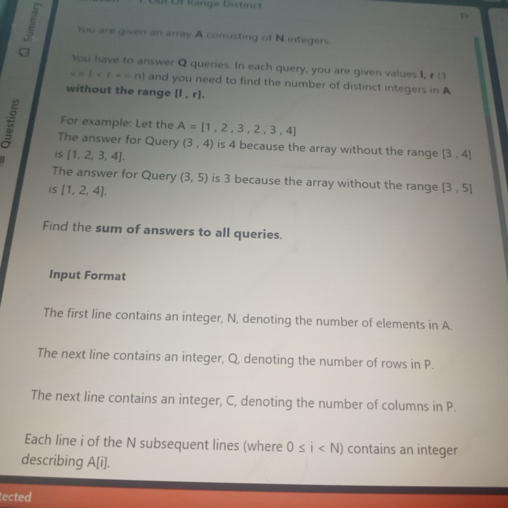 P You are given an array A consisting of N