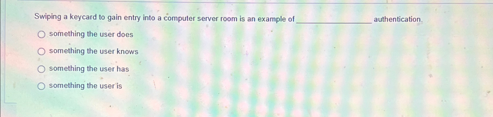 Swiping a keycard to gain entry into a computer