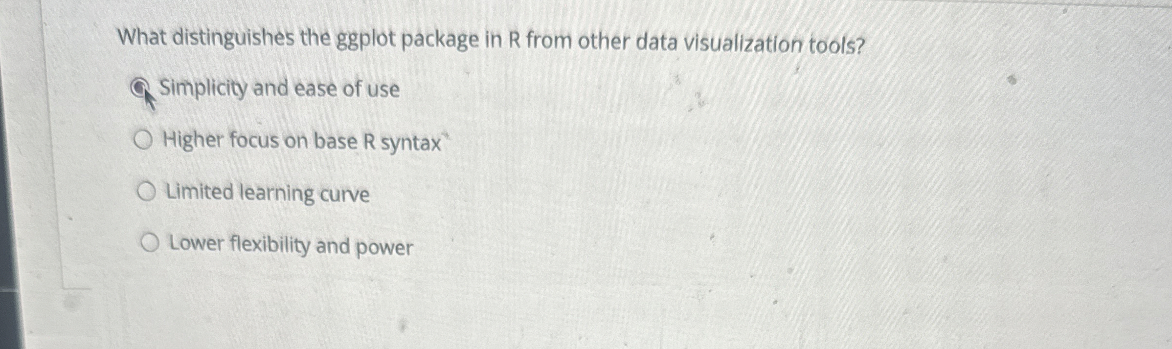 What distinguishes the ggplot package in R from