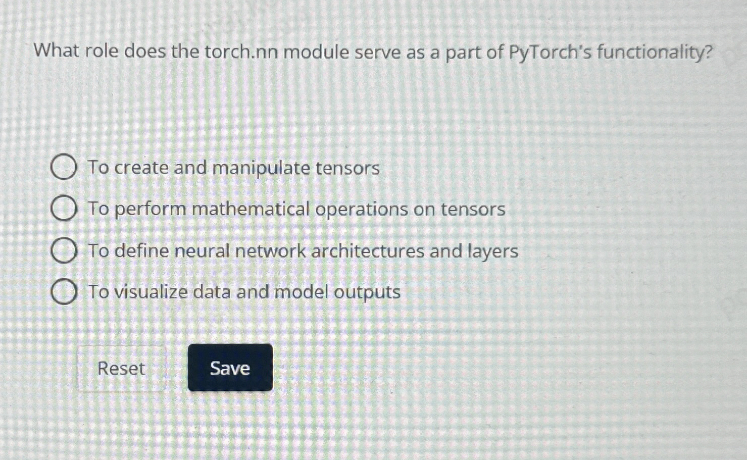 What role does the torch.nn module serve as a