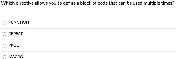 Which directive allows you to define a block of