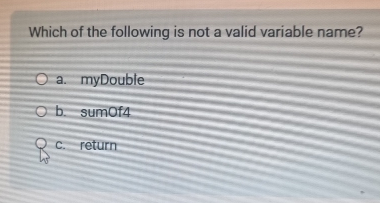 Which of the following is not a valid variable