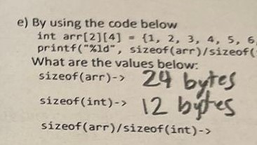 e ) write by c langauge By using the code below