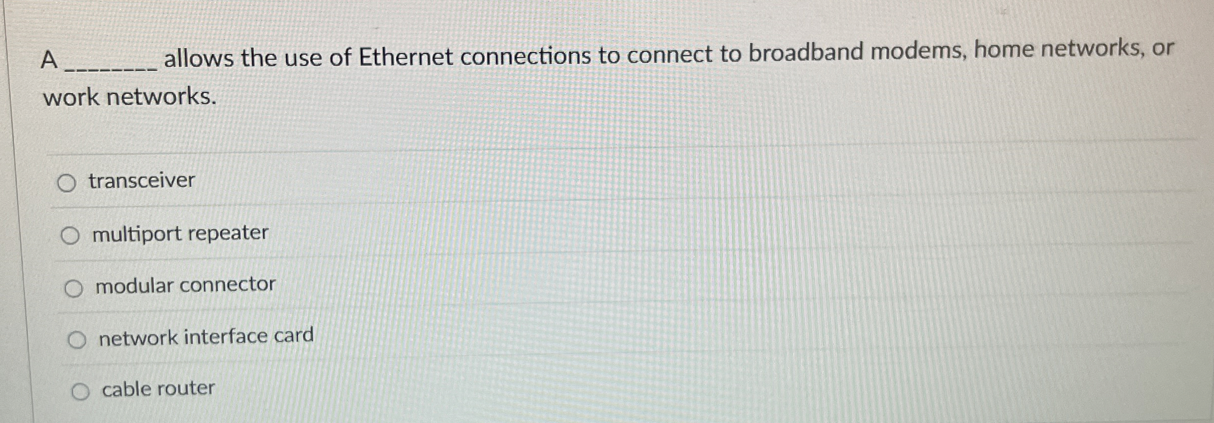 A q , allows the use of Ethernet connections to