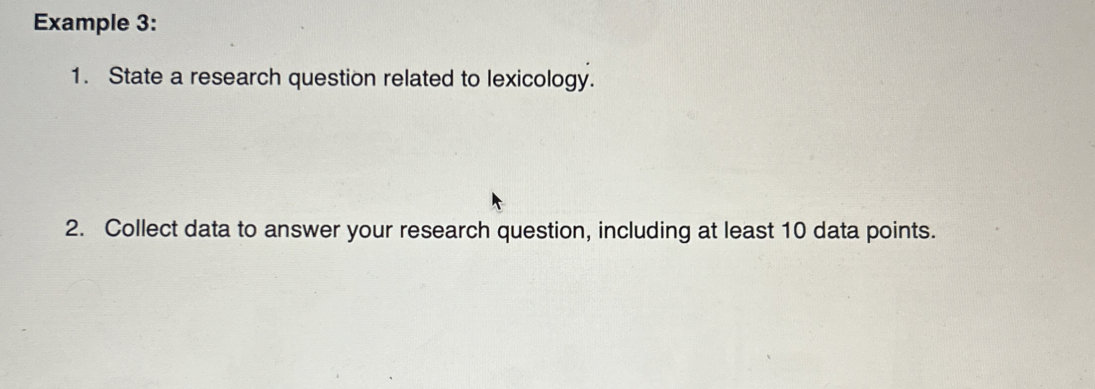 Example 3 : State a research question related to