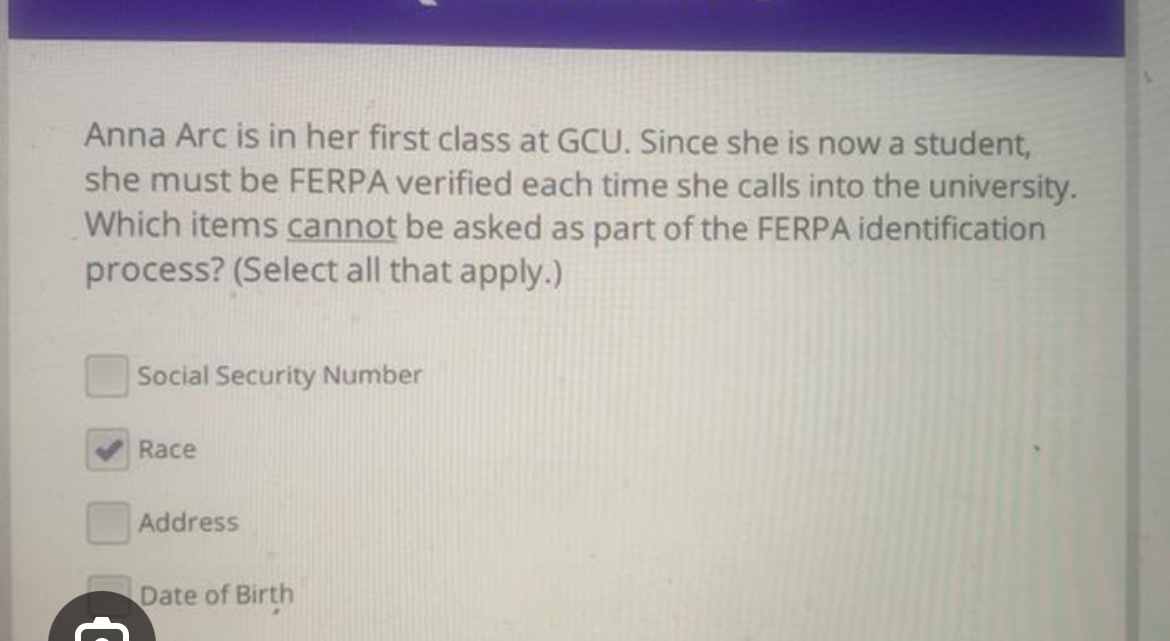 Anna Arc is in her first class at GCU. Since she