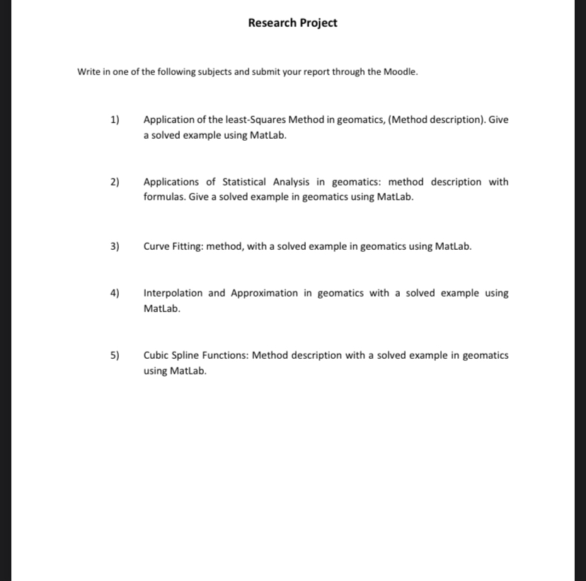 Research Project Write in one of the following