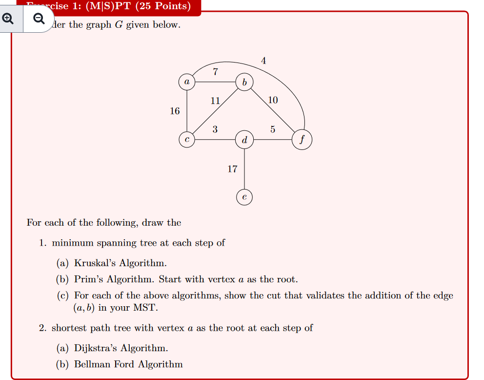 cise 1 : ( M | S ) PT ( 2 5 Points ) der the