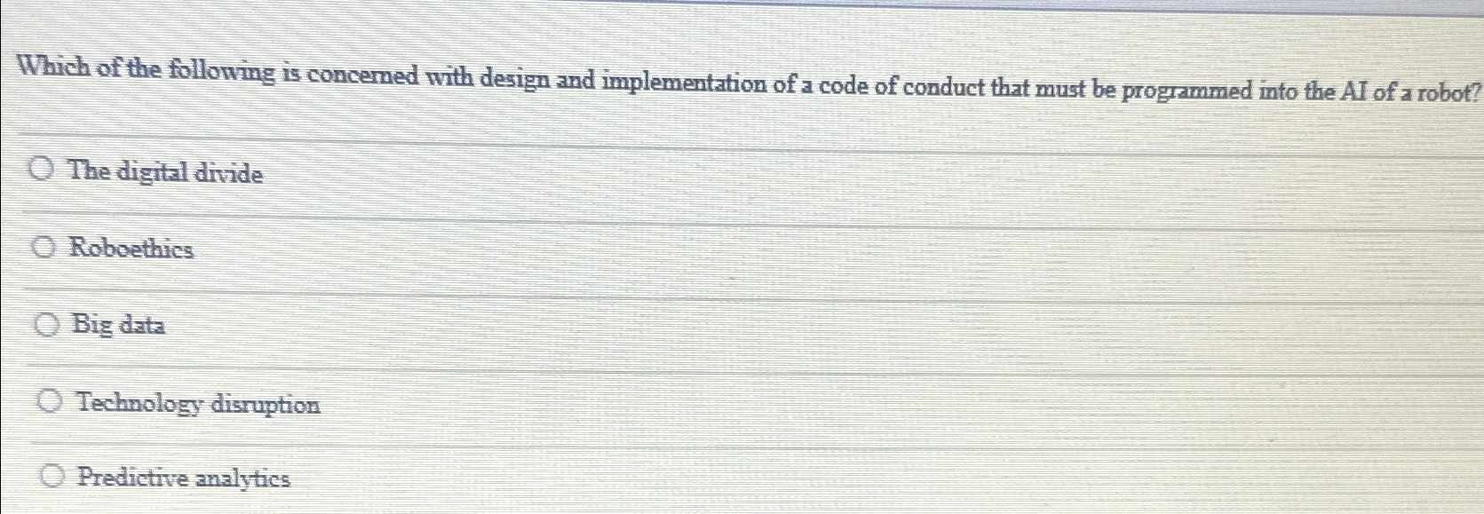 Which of the following is concerned with design