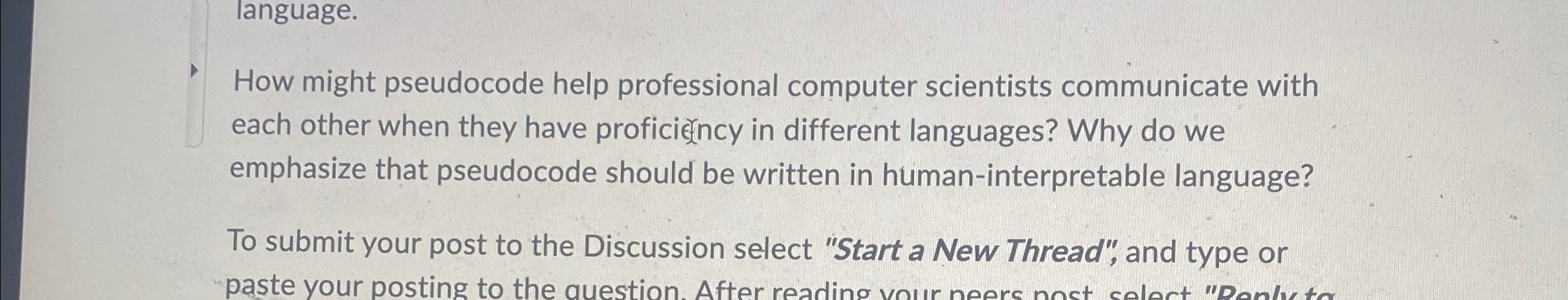 language. How might pseudocode help professional