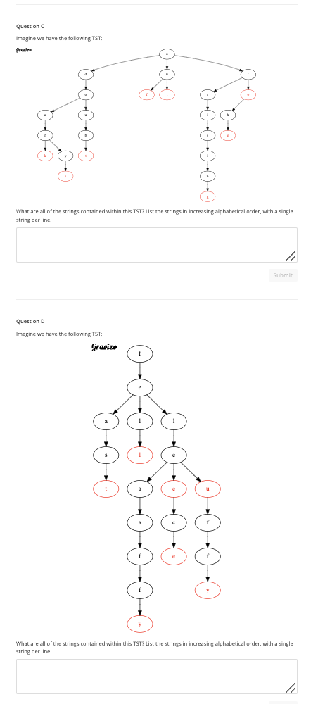 Question C Imagine we have the following TST: