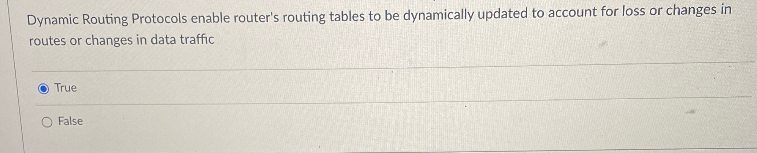 Dynamic Routing Protocols enable router's routing